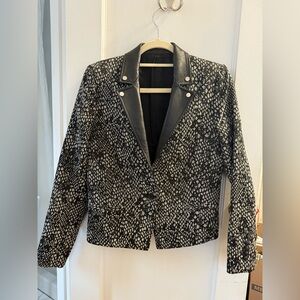 The Kooples black leather jacket like new